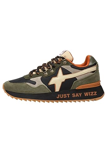 w6yz Yak-M.-Sneakers aus Veloursleder und Nylon-Militärgrün, Militärgrüne 41 von w6yz