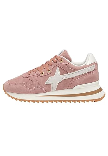 w6yz Yak-W.-Sneakers aus technischem Gewebe und Veloursleder, Rosa 40 von w6yz