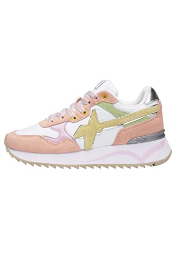 w6yz Yak-W.-Sneaker aus Veloursleder und technischem Gewebe-Rosa-Weiß Rosa 35 von w6yz