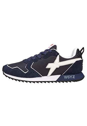 w6yz Jet-M.-Sneaker aus Leder und Nylon-Blau/Weiß blau 44 von w6yz