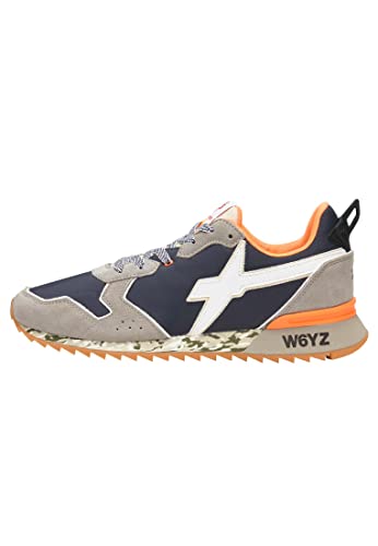 w6yz Jet-M.-Sneakers aus technischem Gewebe und Veloursleder-Grau, Grau-Blau 42 von w6yz