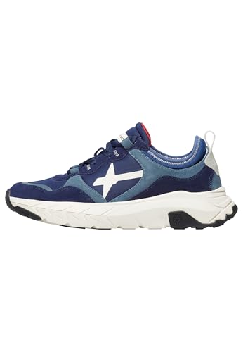 w6yz Sneaker aus Veloursleder und technischem Gewebe, Marineblau- 43 von w6yz