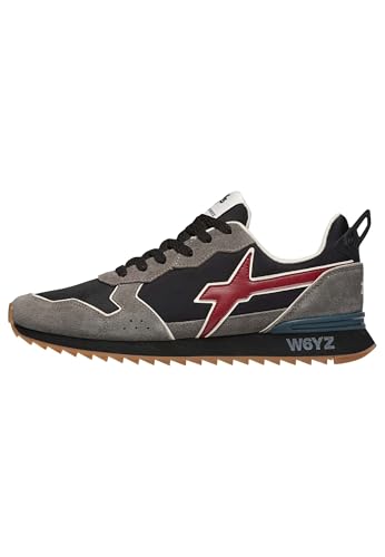 w6yz Sneakers aus technischem Gewebe und Veloursleder, Anthrazit- 42 von w6yz
