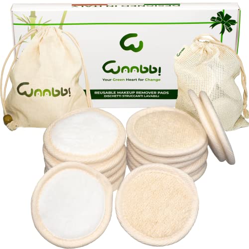 Abschminkpads Waschbar 16 Stück Wiederverwendbare Wattepads aus Bambus und Baumwolle Make Up Entferner Zero Waste mit Wäschebeutel und Reisetasche Abschminkpads Waschbar 16 Stück Wiederverwendbare Wattepads aus Bambus und Baumwolle Make Up Entferner Zero Waste mit Wäschebeutel und Reisetasche von waabbi