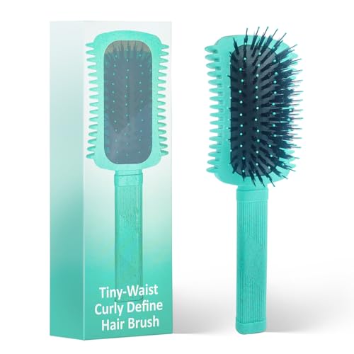 Waabose 2025 Verbesserte Curly Hair Brush, haarbürste locken, Vielseitig Lockenbürste, Curl Defining Brush, Locken Bürste für Frauen lockiges Haar, Haarpflege (Grün) von waabose