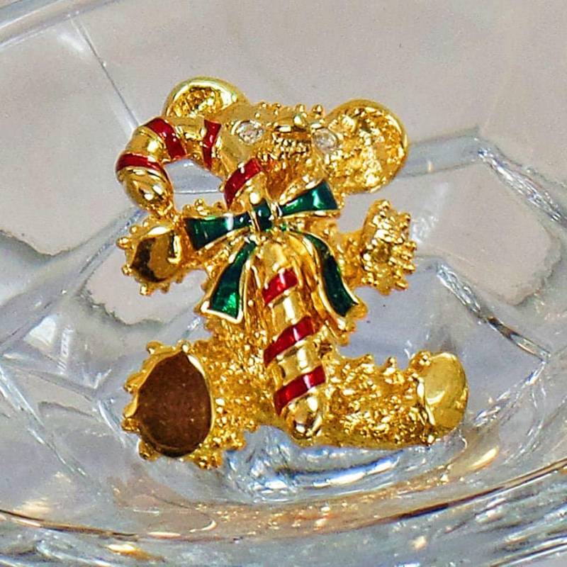 Brosche Zu Tragen. Weihnachten-Brosche. Weihnachten-Pin. Vintage Brosche. Weihnachten-Bär-Brosche. Gold-Bär-Pin. Schmuck Für Frauen. Waalaa von waalaa