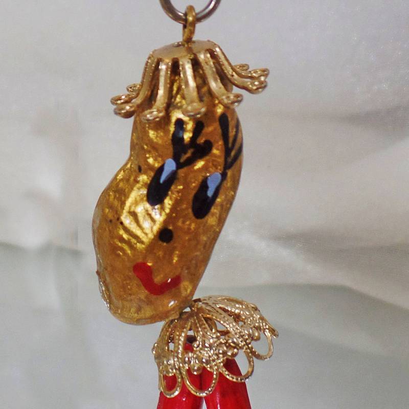 Herr Peanut Glasanhänger. Schrulligen Ein Von Einer Art Glas Erdnuss-Anhänger. Waalaa von waalaa