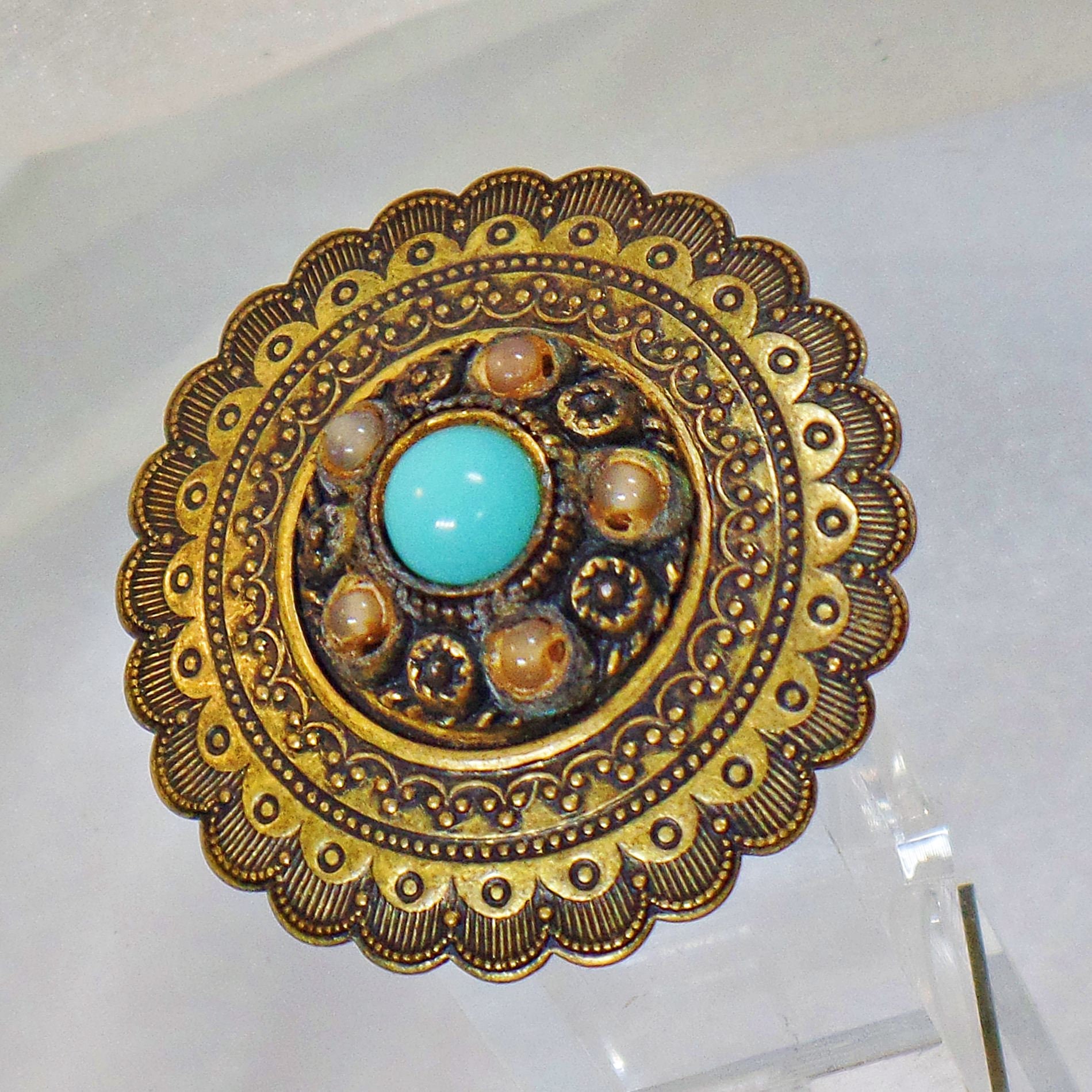 Türkis-Brosche. Messing-Brosche. Vintage Brosche. Tex Mex Broschen Für Frauen. Schmuck Rustikale Waalaa Türkis-Brosche. Messing-Brosche. Vintage Brosche. Tex Mex Broschen Für Frauen. Schmuck Rustikale Waalaa von waalaa