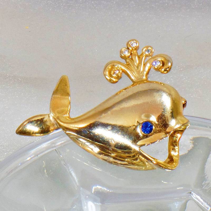Wal-Brosche. Vintage Brosche. Wal-stift. Gerry-Wal-Brosche. Fisch-Brosche. Schmuck Für Frauen. Broschen Waalaa von waalaa