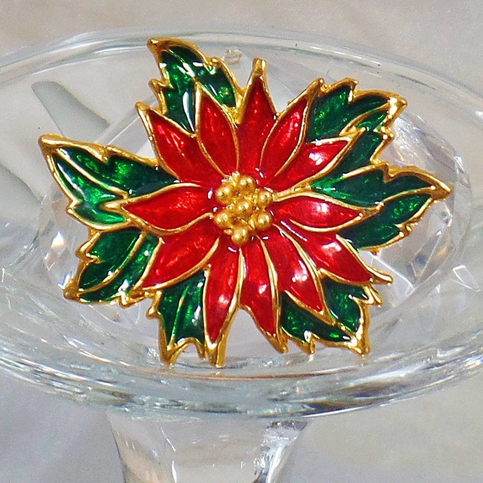 Weihnachten-Brosche. Weihnachten-Pin. Blumenbrosche. Rot Grün Poinsettia Brosche. Emaille Blume Pin. Urlaub-Pin. Waalaa Weihnachten-Brosche. Weihnachten-Pin. Blumenbrosche. Rot Grün Poinsettia Brosche. Emaille Blume Pin. Urlaub-Pin. Waalaa von waalaa