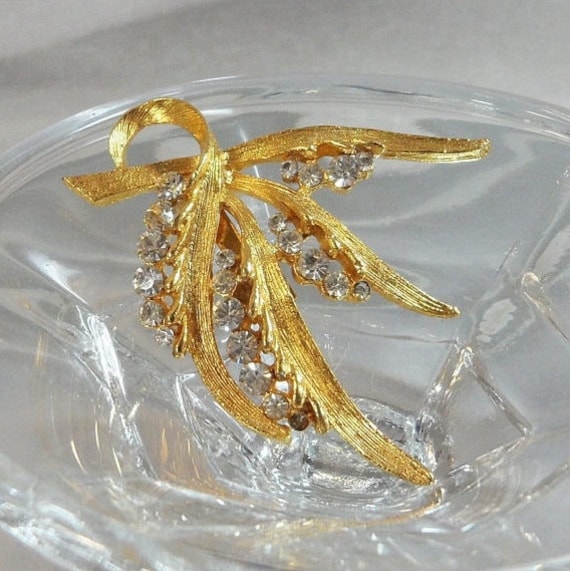 strass-Brosche. Vintage Brosche. Goldener Weizen-Brosche. Schmuck Für Frauen. Bräute. Waalaa strass-Brosche. Vintage Brosche. Goldener Weizen-Brosche. Schmuck Für Frauen. Bräute. Waalaa von waalaa
