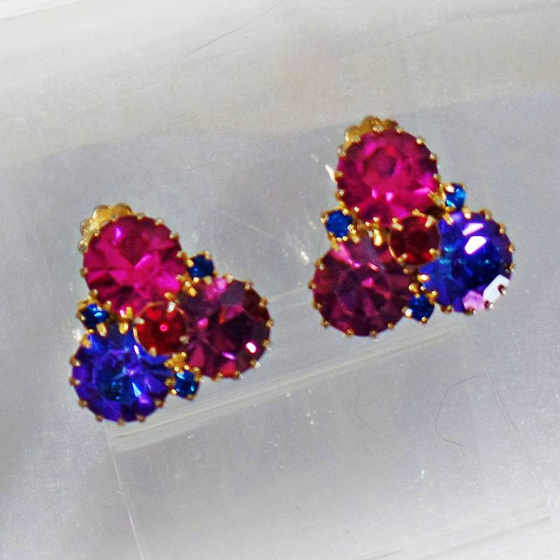 strass Ohrringe. Vintage Cluster Schmuck Für Frauen. Ohrringe Bräute. Waalaa von waalaa