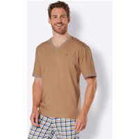 Witt Weiden Herren Schlafanzug-Shirt camel von wäschepur men