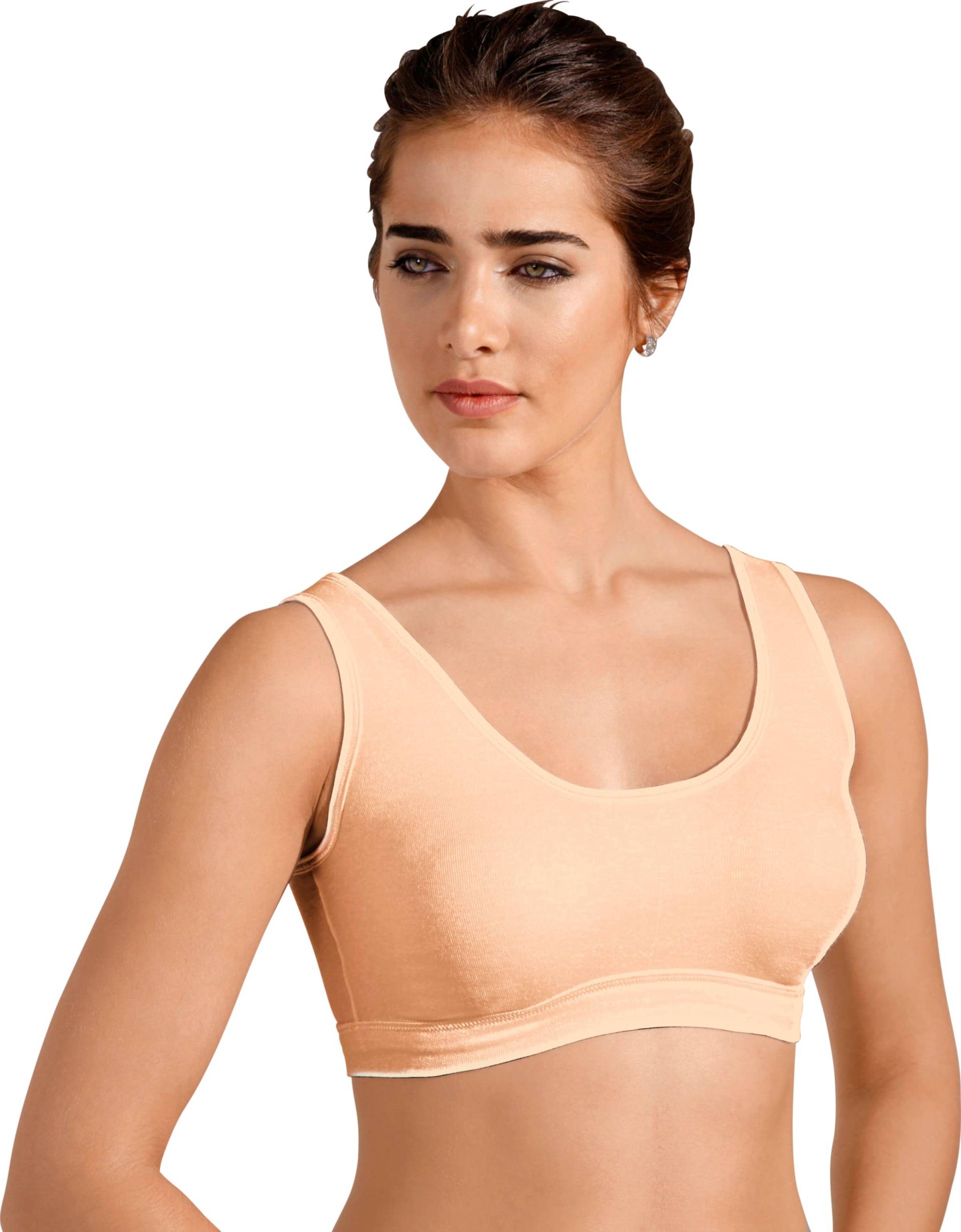 Sieh an! Damen Bustier apricot + jadegrün von wäschepur