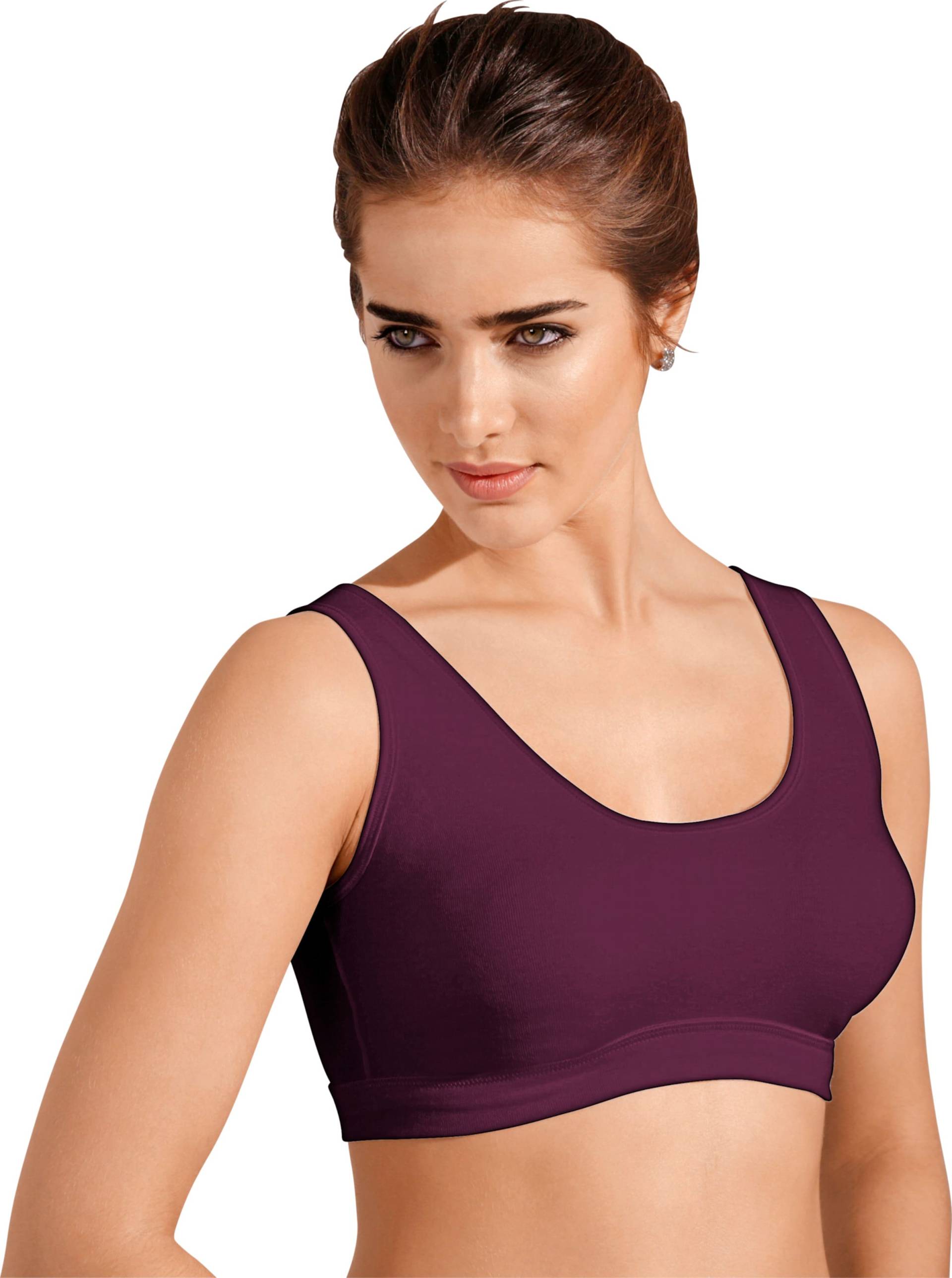 Sieh an! Damen Bustier aubergine + marine von wäschepur