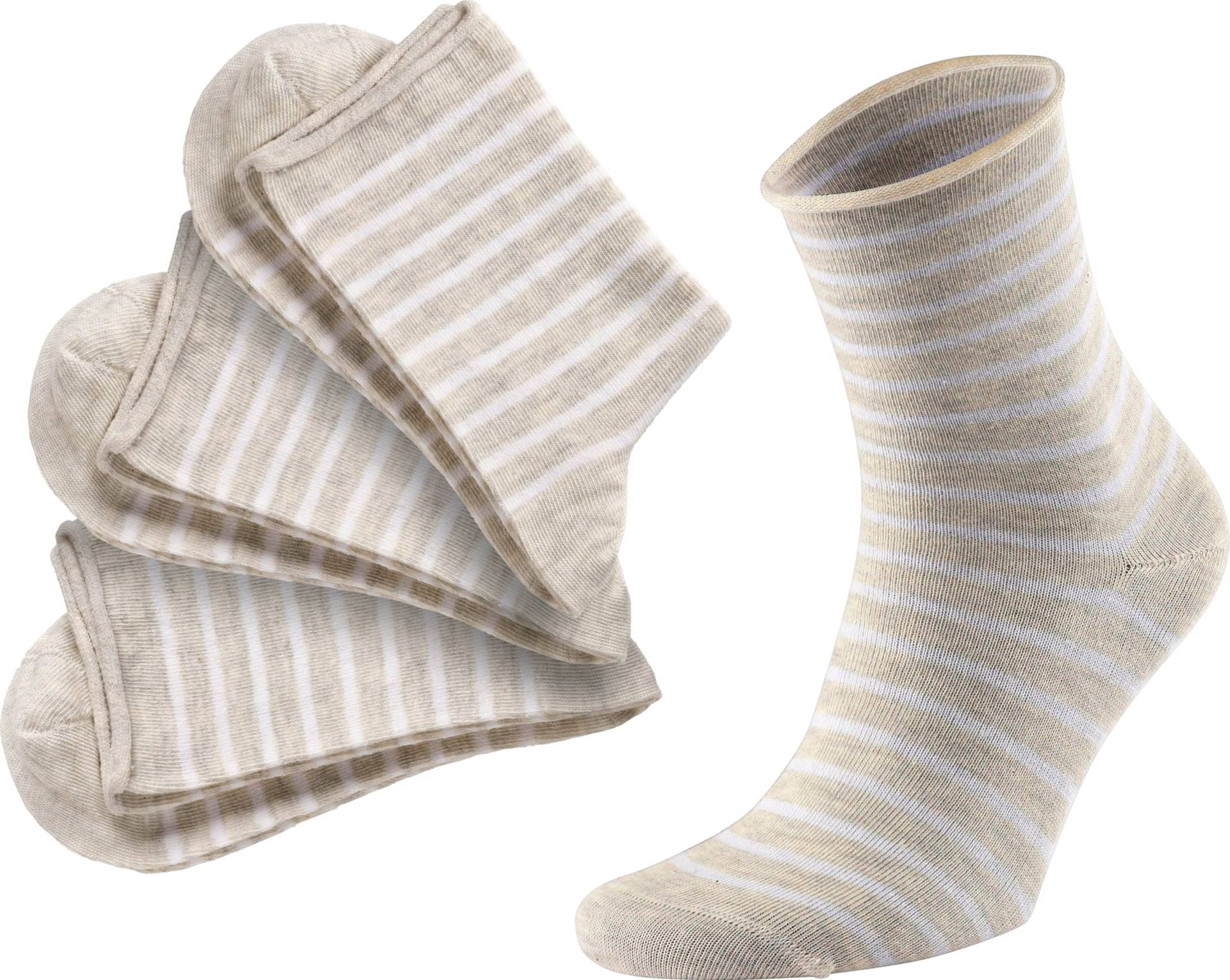 Sieh an! Damen Damen-Socken beige-meliert von wäschepur