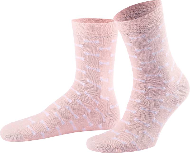 Sieh an! Damen Damen-Socken, rosé-weiß von wäschepur