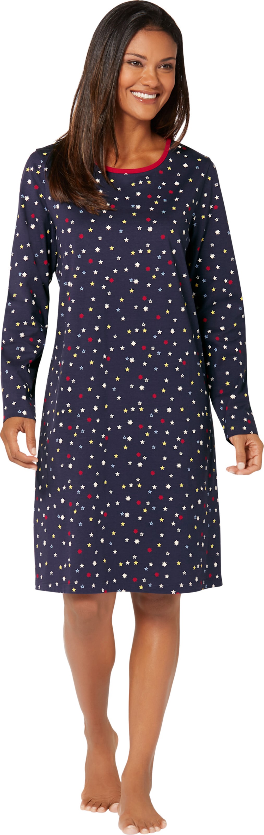 Sieh an! Damen Nachthemd marine-bedruckt von wäschepur