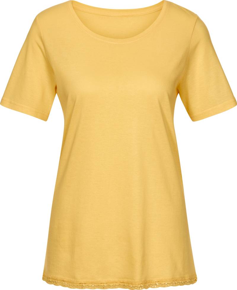 Sieh an! Damen Schlafanzug-Shirt gelb von wäschepur