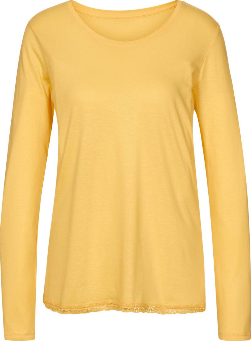 Sieh an! Damen Schlafanzug-Shirt gelb von wäschepur