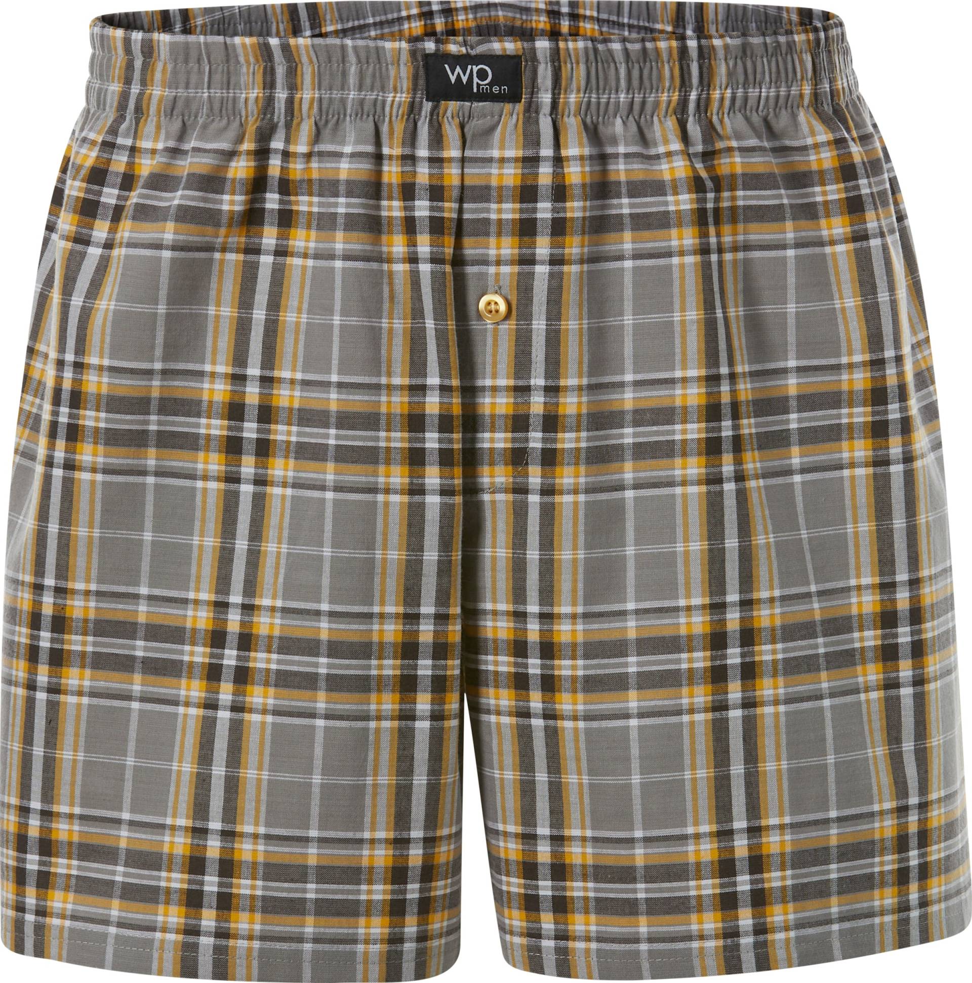 Sieh an! Herren Boxershorts grau-ocker-kariert von wäschepur men