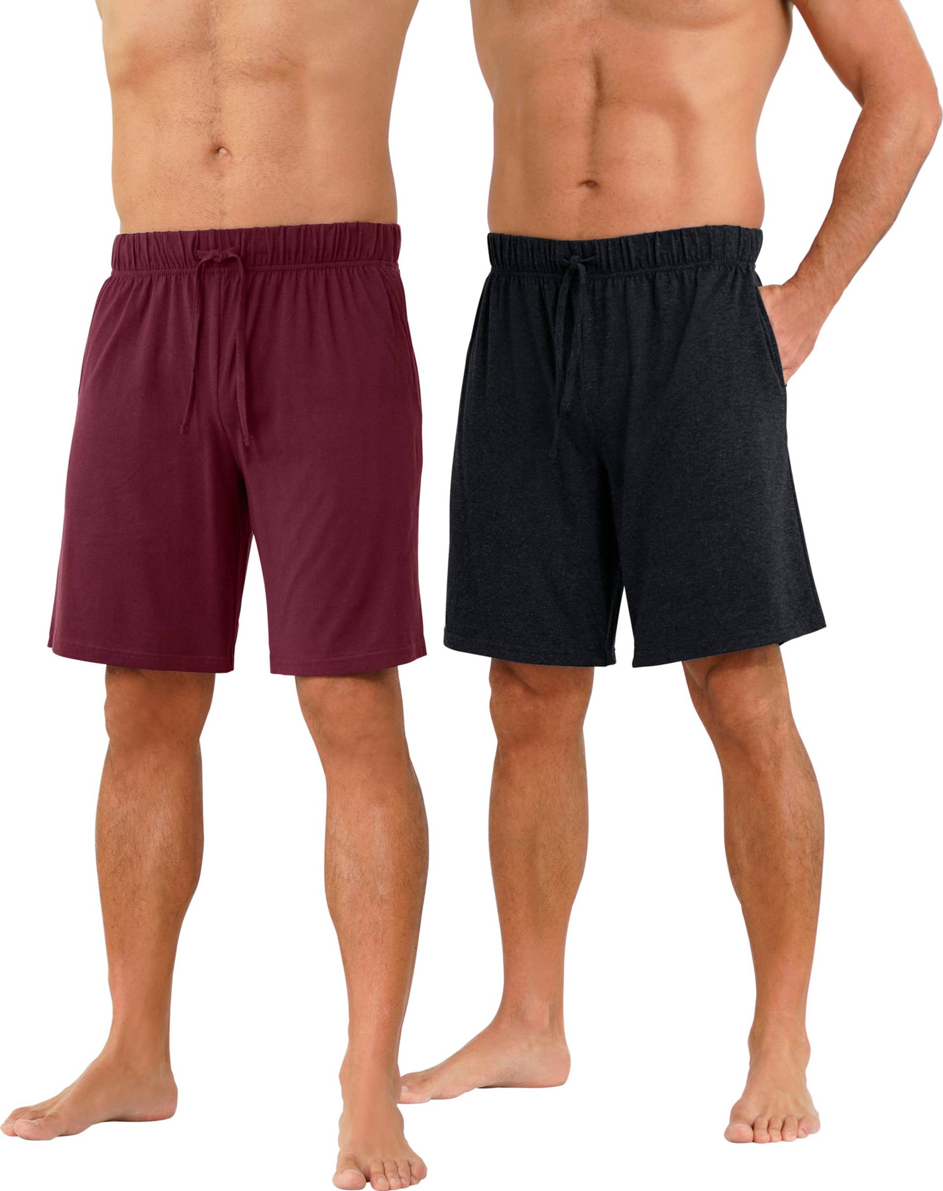 Sieh an! Herren Hose kurz bordeaux + schwarz von wäschepur men