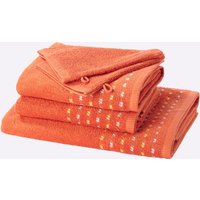 Witt Weiden  4-tlg. Handtuch-Sparset orange von wäschepur