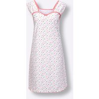 Witt Damen Nachthemd, weiß-getupft + flamingo von wäschepur