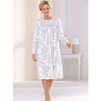 Witt Weiden Damen Nachthemd weiß-lavendel-bedruckt von wäschepur