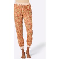 Witt Weiden Damen Schlafanzug-Hose apricot-papaya-bedruckt von wäschepur