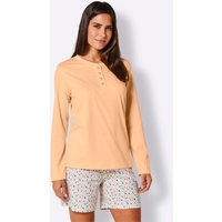 Witt Weiden Damen Schlafanzug-Shirt apricot von wäschepur