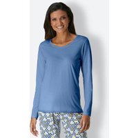 Witt Weiden Damen Schlafanzug-Shirt himmelblau von wäschepur