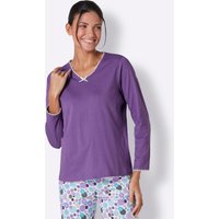 Witt Weiden Damen Schlafanzug-Shirt lila von wäschepur