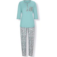 Witt Weiden Damen Schlafanzug mint-grau-bedruckt von wäschepur