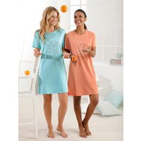 Witt Weiden Damen Sleepshirts mint-meliert + orange-meliert von wäschepur