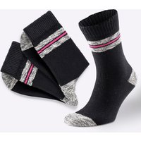 Witt Damen Socken, schwarz-magenta von wäschepur