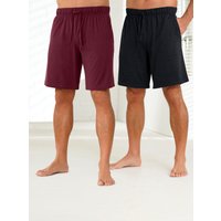 Witt Herren Hose kurz, bordeaux + schwarz von wäschepur men