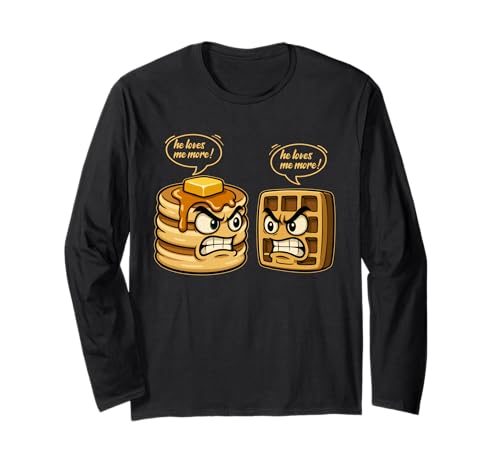 Lustige Waffeln Pfannkuchen Junge Männer Sohn Ehemann He Love Me More Langarmshirt Lustige Waffeln Pfannkuchen Junge Männer Sohn Ehemann He Love Me More Langarmshirt von waffles pancake Girl Daughter Niece