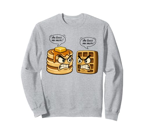 Lustige Waffeln Pfannkuchen Mädchen Frauen Tochter She Love Me More Sweatshirt Lustige Waffeln Pfannkuchen Mädchen Frauen Tochter She Love Me More Sweatshirt von waffles pancake Girl Daughter Niece