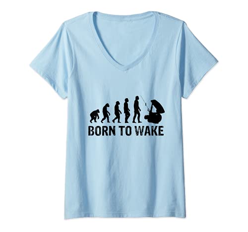 Damen wakeboard zubehör - wakeboards T-Shirt mit V-Ausschnitt von wakeboard zubehör