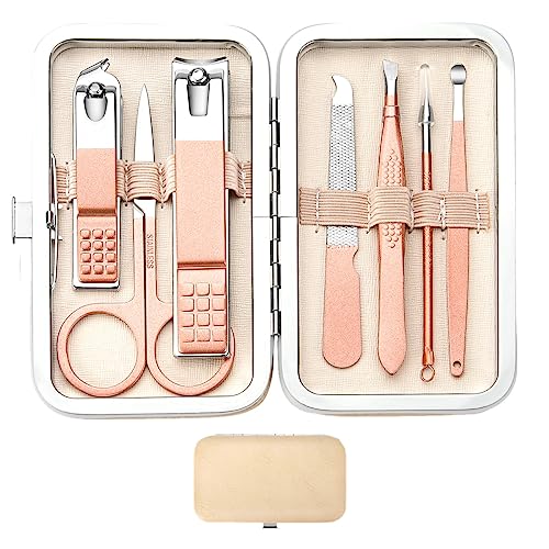 Maniküre Set Nagelknipper Set Frauen Männer Zehe Finger Nagelknipper Persönliche Pflege Werkzeuge mit tragbarem Reisekoffer Maniküre Pediküre Werkzeuge Frauen Männer Grooming Kit von walentin profwr