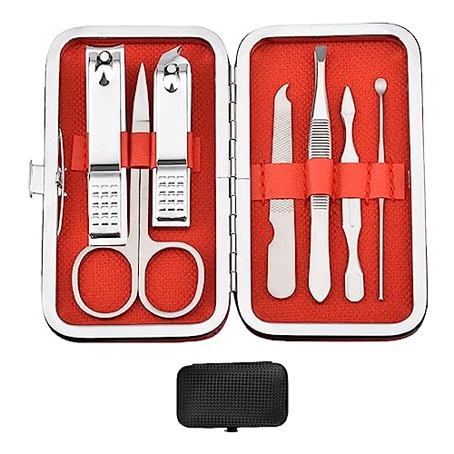 Nagelknipper Set Maniküre Set Männer Edelstahl Nagelknipper Kit mit tragbarem Reisekoffer Personal Care Tools Männer Grooming Kit für Ehemann Freund Familie von walentin profwr
