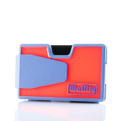 wallify® Epoxy Neon & Metallic Card Holder – RFID Blocking Credit Card Holder mit NFC-Tag, Handgefertigtes Slim Wallet für Herren & Damen, Stilvolle Geldbörse aus Deutschland (Epoxy Neon, Pink) von wallify