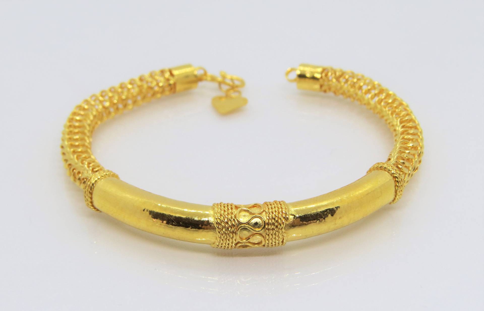 Vintage 24K 980 Rein Gold Gliederketten Armband 6 2/8 "' Länge von wandajewelry2013