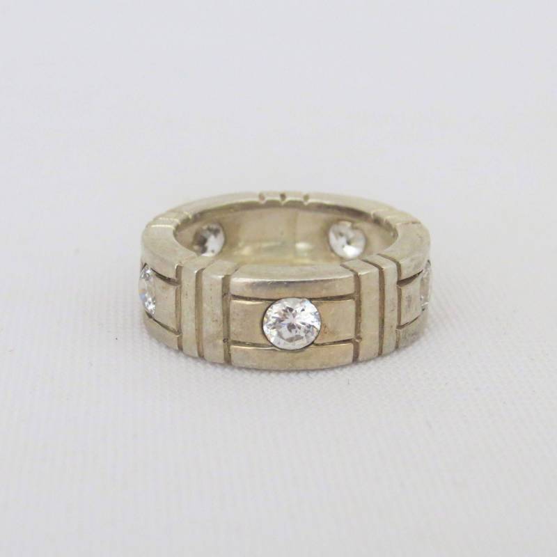 Vintage Sterling Silber Bandring Größe 52 von wandajewelry2013