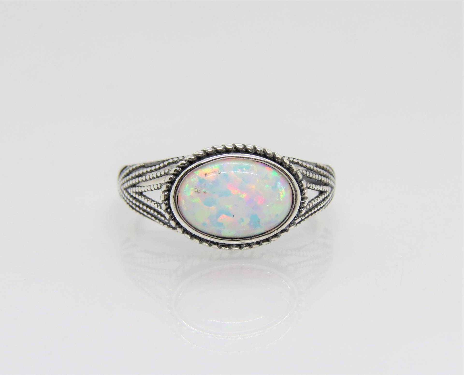 Vintage Sterling Silber Feuer Opal Filigrane Kuppel Ring Größe 7 von wandajewelry2013