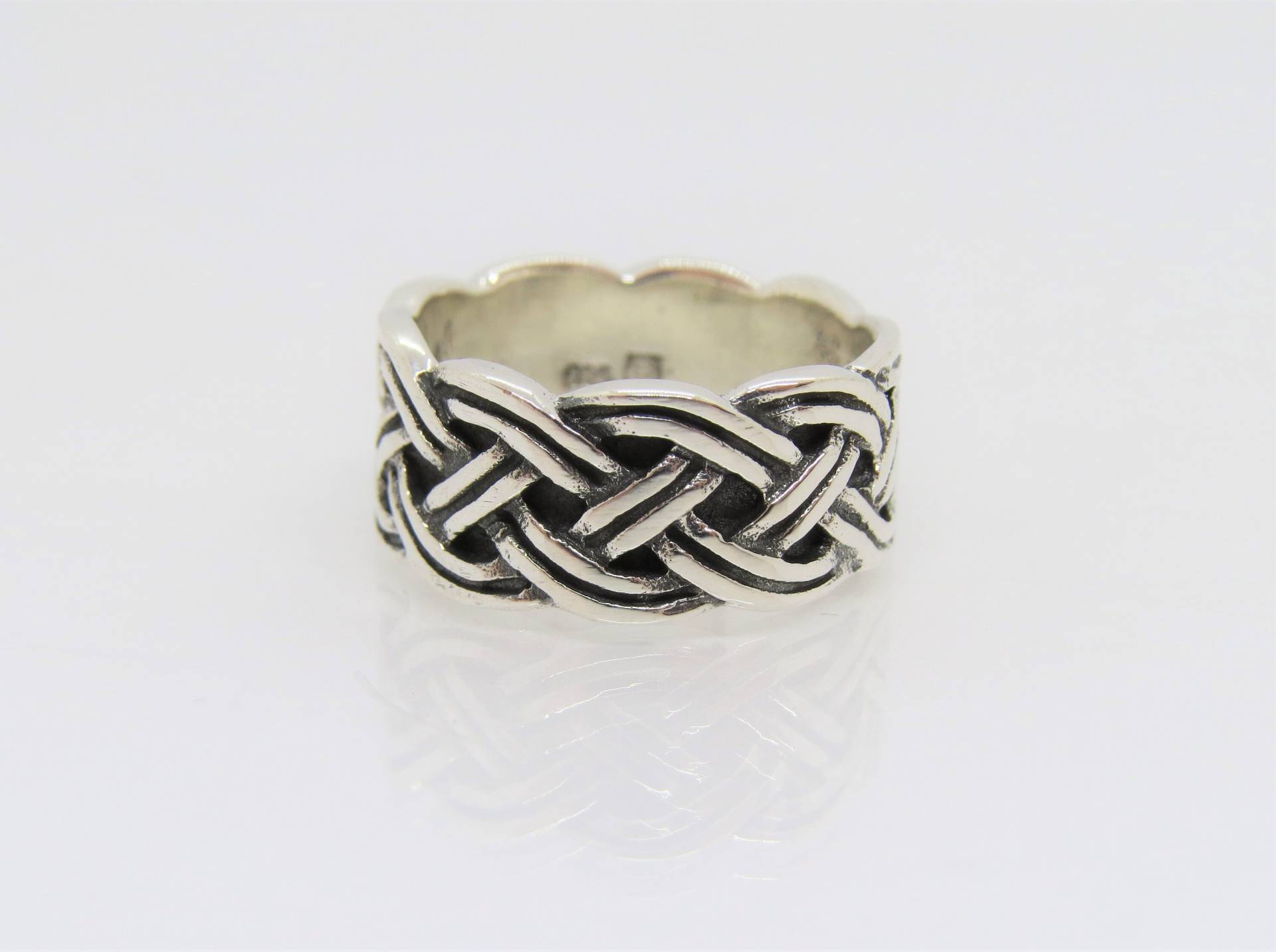 Vintage Sterling Silber Geflecht Twisted Band Ring Größe 7, 5 von wandajewelry2013