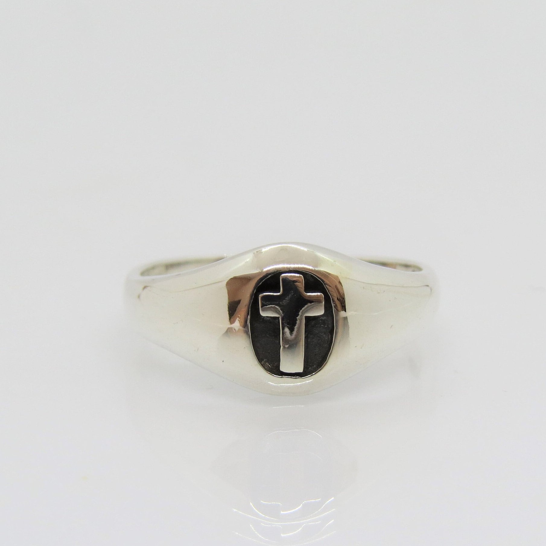 Vintage Sterling Silber Kreuz Ring Größe 8 von wandajewelry2013