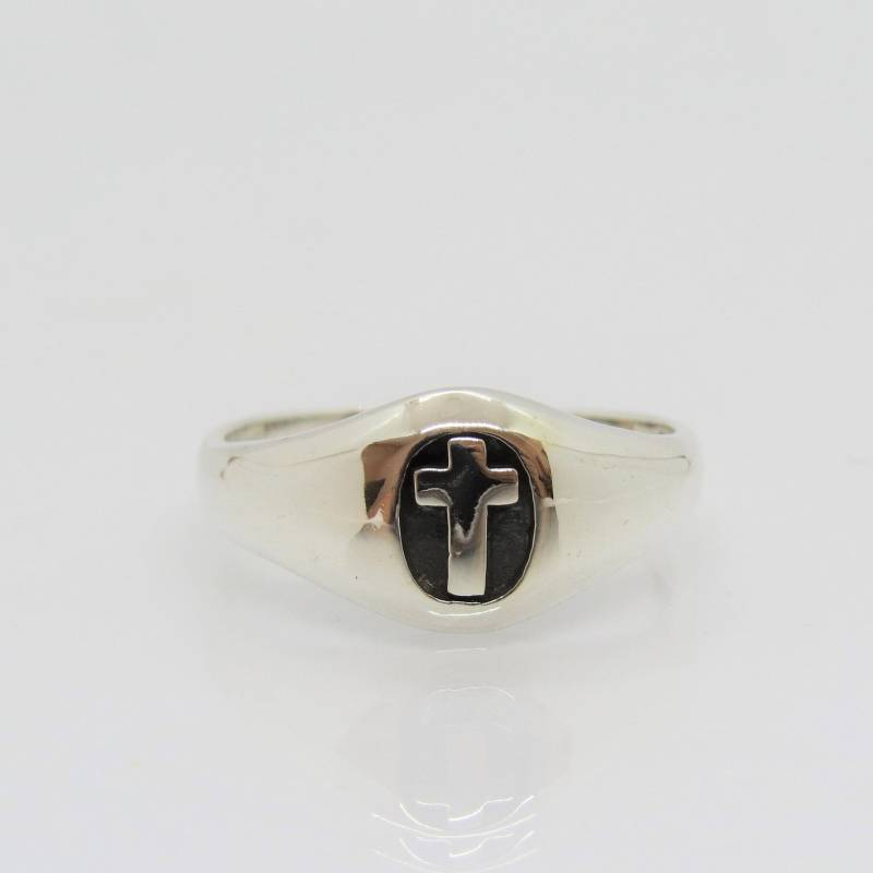 Vintage Sterling Silber Kreuz Ring Größe 8 von wandajewelry2013
