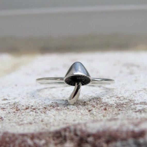 Vintage Sterling Silber Pilz Ring von wandajewelry2013